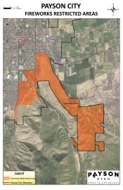 Payson Utah East Side Fireworks Restricted Areas